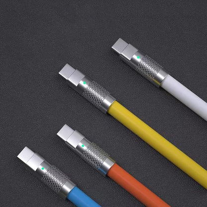 Cabo USB de Silicone Líquido Tipo C Super Rápido, Cabo Carregador, 120W, 6A, Carregamento Rápido, 1m, 2m