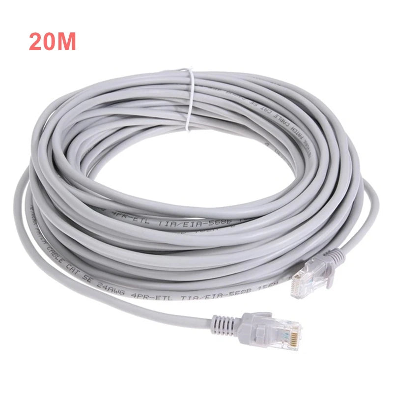Cables de red para cámaras IP, accesorios para sistemas NVR, POE, RJ45, 3 m, 5 m, 10 m, 20 m, 30 m, Ethernet, CAT5, CAT5E, PC 