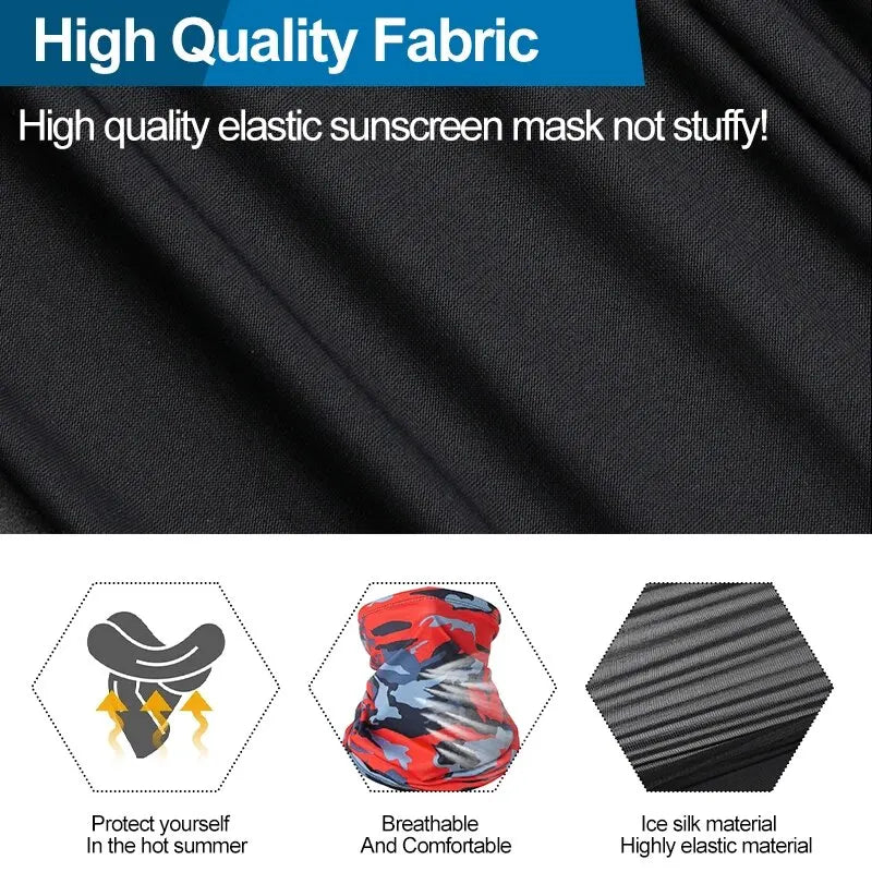 Cachecol de ciclismo para homens e mulheres, capa de pescoço de motocicleta, bandana mágica, capacete, máscara de turbante, pesca esportiva