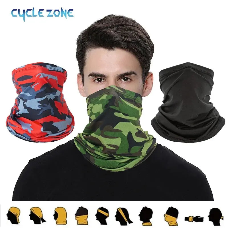 Cachecol de ciclismo para homens e mulheres, capa de pescoço de motocicleta, bandana mágica, capacete, máscara de turbante, pesca esportiva