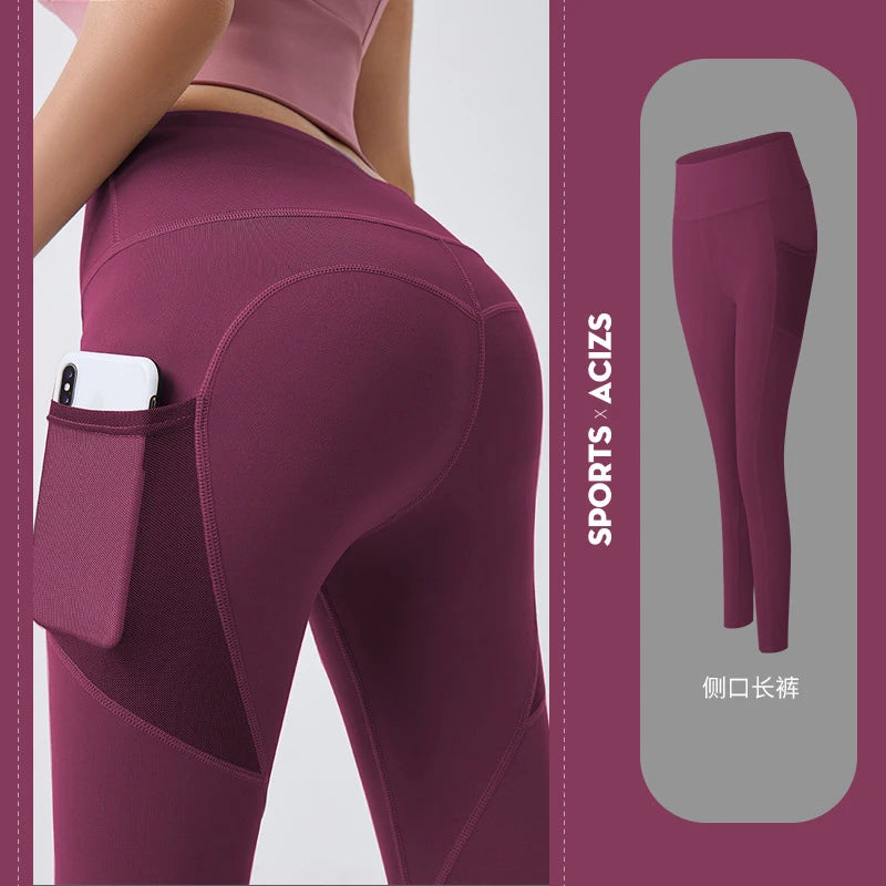 Leggings deportivos sin costuras para mujer, leggings de gimnasio para mujer, pantalones de yoga de cintura alta 