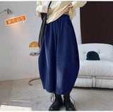 Women's Vintage Loose Carrot Pants, Wide Leg Harem Pants 