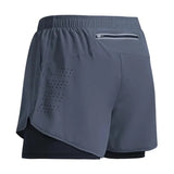 Calções de treino de fitness Quick Dry masculino, ginásio, corrida para praia, deck duplo, roupa desportiva de exterior 2 em 1, novo para verão, 2022