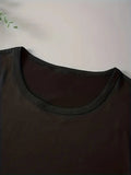 Camiseta de manga curta de lantejoulas feminina, gola O, camiseta solta elástica, plus size, tops grandes, Lady, primavera, verão, moda, 2024