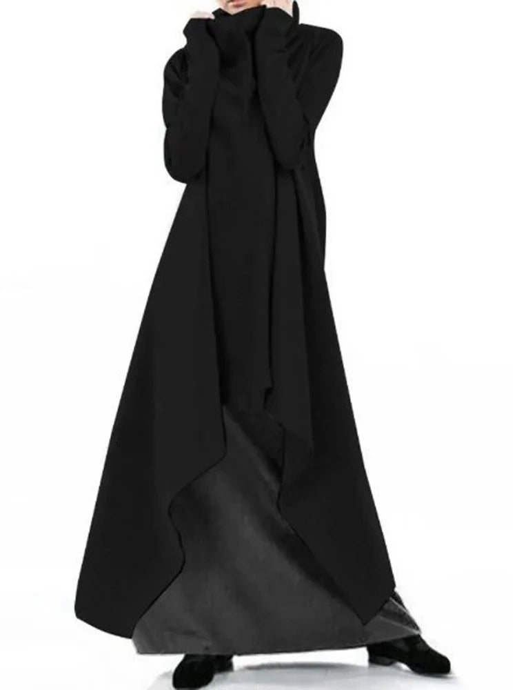 Women's X-Long Asymmetrical Sweaters, Monochrome Hoodie, Women's Coats, Autumn, Winter, JYFS-AY1100 
