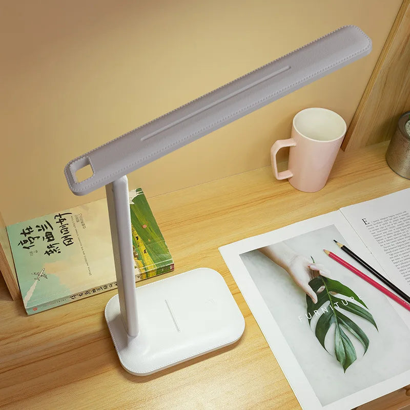 Lámpara de mesa plegable para estudiantes, lámpara de escritorio LED, carga USB, luz nocturna, regulable, táctil, protección ocular, dormitorio, estudiante, 2024 