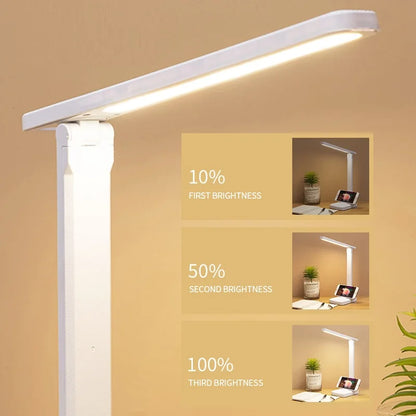 Lámpara de mesa plegable para estudiantes, lámpara de escritorio LED, carga USB, luz nocturna, regulable, táctil, protección ocular, dormitorio, estudiante, 2024 