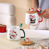Mug Gift Box Ceramic Mug Christmas Gift Ceramic Mug With Lid With Spoon Set Cup Coffee Cup Christmas 
