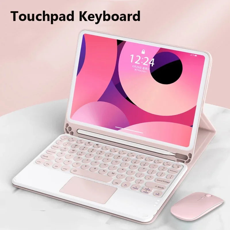 Funda con teclado Bluetooth para Redmi Pad, funda magnética de cuero desmontable con ratón y portalápices integrado, SE 11, 2023 