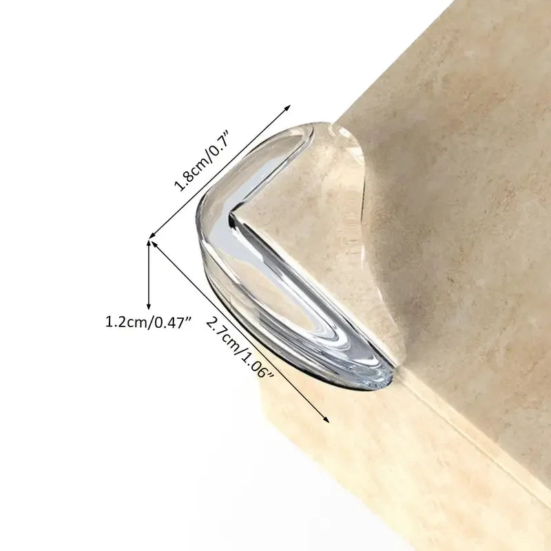 Protector de esquina de mesa transparente para niños, de silicona anticolisión, seguro para bebés, fácil de instalar. 