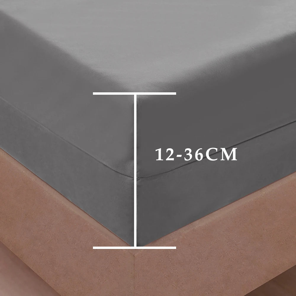 6 Sides Fully Enclosed Waterproof Mattress Cover with Zipper Dustproof Fitted Sheet for Double, Single, Full, Queen, King Bed 