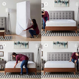 6 Sides Fully Enclosed Waterproof Mattress Cover with Zipper Dustproof Fitted Sheet for Double, Single, Full, Queen, King Bed 