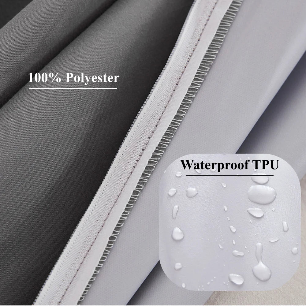 6 Sides Fully Enclosed Waterproof Mattress Cover with Zipper Dustproof Fitted Sheet for Double, Single, Full, Queen, King Bed 