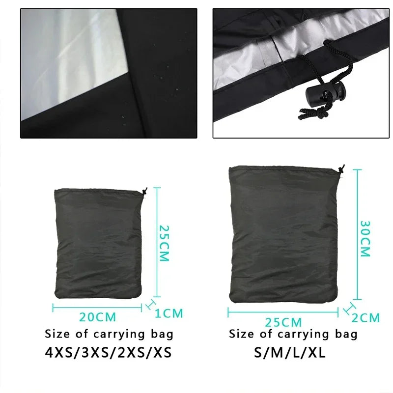 Capa impermeável anti-poeira para churrasco, Capa resistente para churrasqueira, Protetora de chuva, Redonda, Retângulo, Acessórios para churrasco ao ar livre