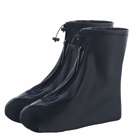 Capa impermeável antiderrapante de botas de chuva, protetores de sapatos grossos, botas chuvosas, PVC, adulto, crianças, prova d'água, qualidade