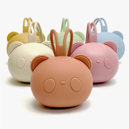 Silicone Baby Pacifier Holder Case Cute Bear Designed Dustproof Pacifier Box Organizers for Babies