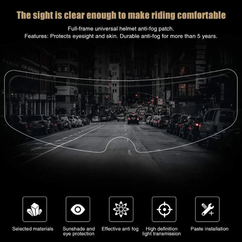 Motorcycle Helmet Transparent Rainproof/Anti-fog Helmet Lens Durable Nano Coating Sticker Safety Driving Motorbike Helmet Accessories 