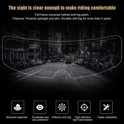 Capacete de motocicleta transparente à prova de chuva/anti-nevoeiro lente de capacete durável nano revestimento adesivo segurança condução moto capacete acessórios