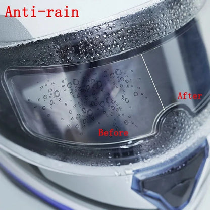 Capacete de motocicleta transparente à prova de chuva/anti-nevoeiro lente de capacete durável nano revestimento adesivo segurança condução moto capacete acessórios