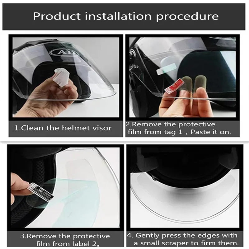 Motorcycle Helmet Transparent Rainproof/Anti-fog Helmet Lens Durable Nano Coating Sticker Safety Driving Motorbike Helmet Accessories 