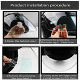Motorcycle Helmet Transparent Rainproof/Anti-fog Helmet Lens Durable Nano Coating Sticker Safety Driving Motorbike Helmet Accessories 