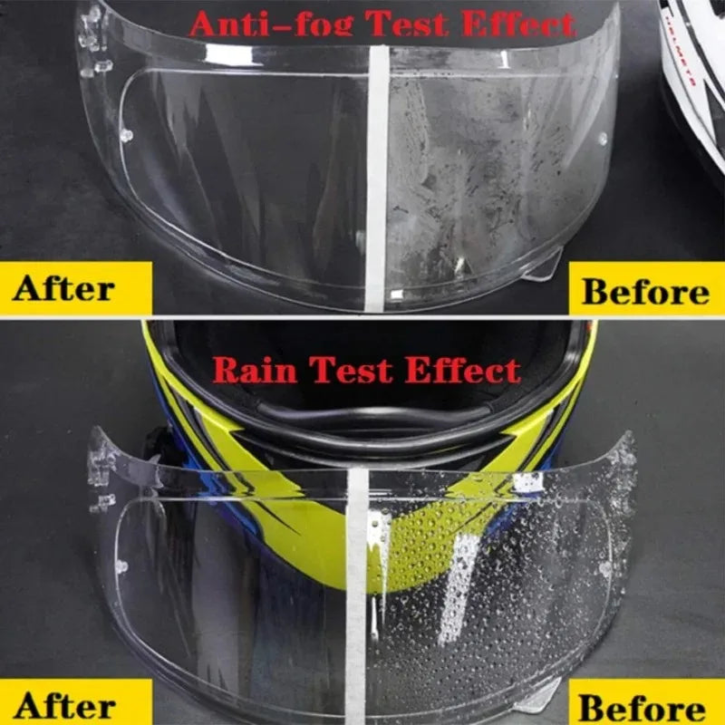 Motorcycle Helmet Transparent Rainproof/Anti-fog Helmet Lens Durable Nano Coating Sticker Safety Driving Motorbike Helmet Accessories 