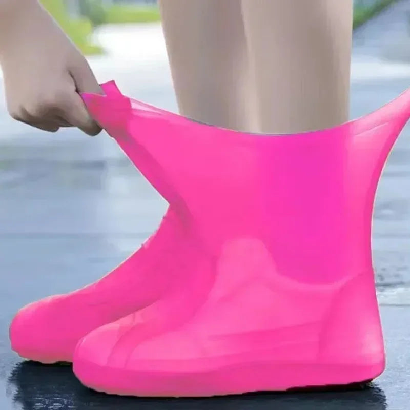 Waterproof Rain Boot Covers for Men and Women, Lightweight, Thickened, Wear-resistant, Rainy Days, Outdoor Shoe Cover 