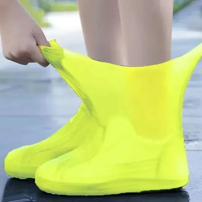 Waterproof Rain Boot Covers for Men and Women, Lightweight, Thickened, Wear-resistant, Rainy Days, Outdoor Shoe Cover 