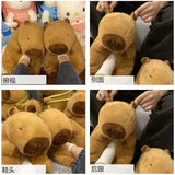 Pantuflas de algodón con dibujos animados de Capibala para hombre y mujer, zapatos de felpa, bonitos, cálidos y divertidos, regalos para parejas, talla 35-41, invierno. 