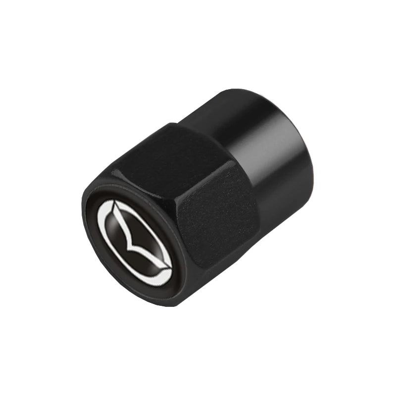 Car Wheel Tire Valve Caps, Stem Case with Logo, Auto Styling, Accessories for Mazda 2, 3, 6, 5, Axela Atenza CX 5, CX3 323, Emblems, 4pcs 