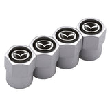 Car Wheel Tire Valve Caps, Stem Case with Logo, Auto Styling, Accessories for Mazda 2, 3, 6, 5, Axela Atenza CX 5, CX3 323, Emblems, 4pcs 