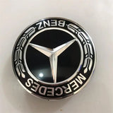 Car Wheel Center Caps, Hub Caps, Rims Cover, Mercedes Benz, AMG, A, B, C, S, Class, E, GLA, CLA, GLB, GLK, GLS, Accessories, 75mm, 4 PCS 