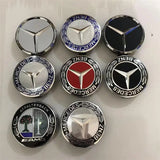 Car Wheel Center Caps, Hub Caps, Rims Cover, Mercedes Benz, AMG, A, B, C, S, Class, E, GLA, CLA, GLB, GLK, GLS, Accessories, 75mm, 4 PCS 