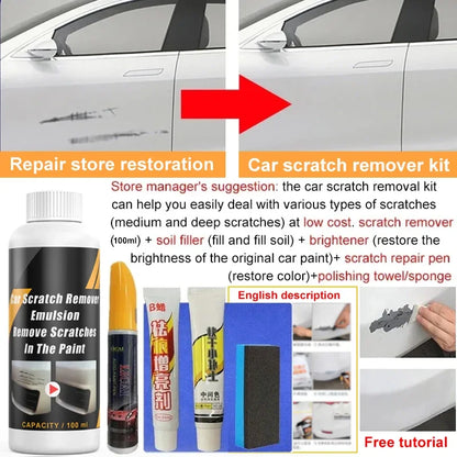 Car Scratch Remover Paint Care Tools, Auto Swirl Remover, Scratch Repair, Polishing, Auto Body Grinding Compound, Anti Scratch Wax 