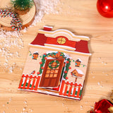 Cartões De Árvore De Natal, Cartão 3D Com Envelope, Fontes De Férias, 3 Cartões Pop Up Dimensionais, Festa De Natal Do Gato