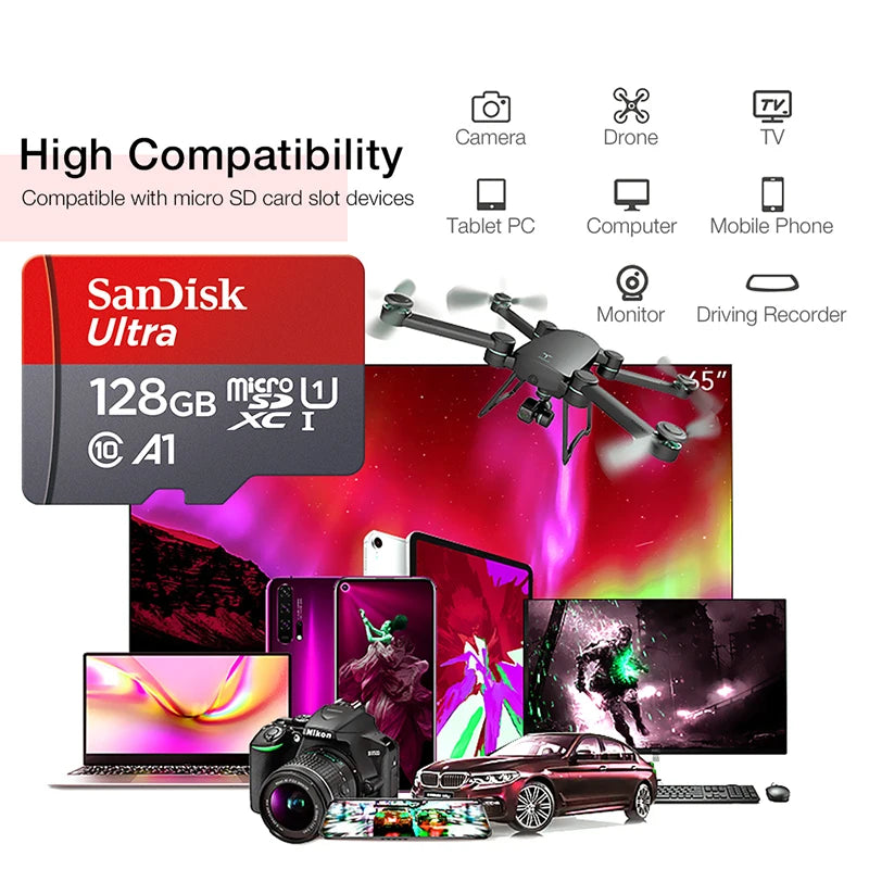 Tarjeta de memoria Micro SD para teléfono, Clase 10, Ultra Clase 10, 128 GB, 32 GB, 64 GB, 256 GB, 512 GB 