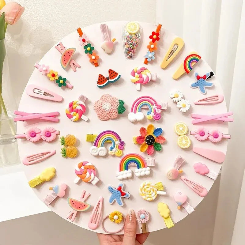 Pinzas para el pelo de oso de dibujos animados para bebés, horquillas de princesa, accesorios para el pelo, lindas, 14 piezas 