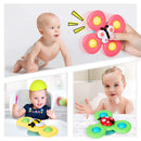 Cartoon Fidget Spinner Toys for Baby, Colorful Insect Gyro, Educational Toy for Kids, Finger Rattle, Bath Toys for Boys and Girls, Gift, 3pcs 
