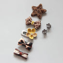 Juego de pinzas para el pelo con dibujos animados para niña, accesorios para la cabeza, pinzas cruzadas para el pelo, pasadores, 7 piezas 