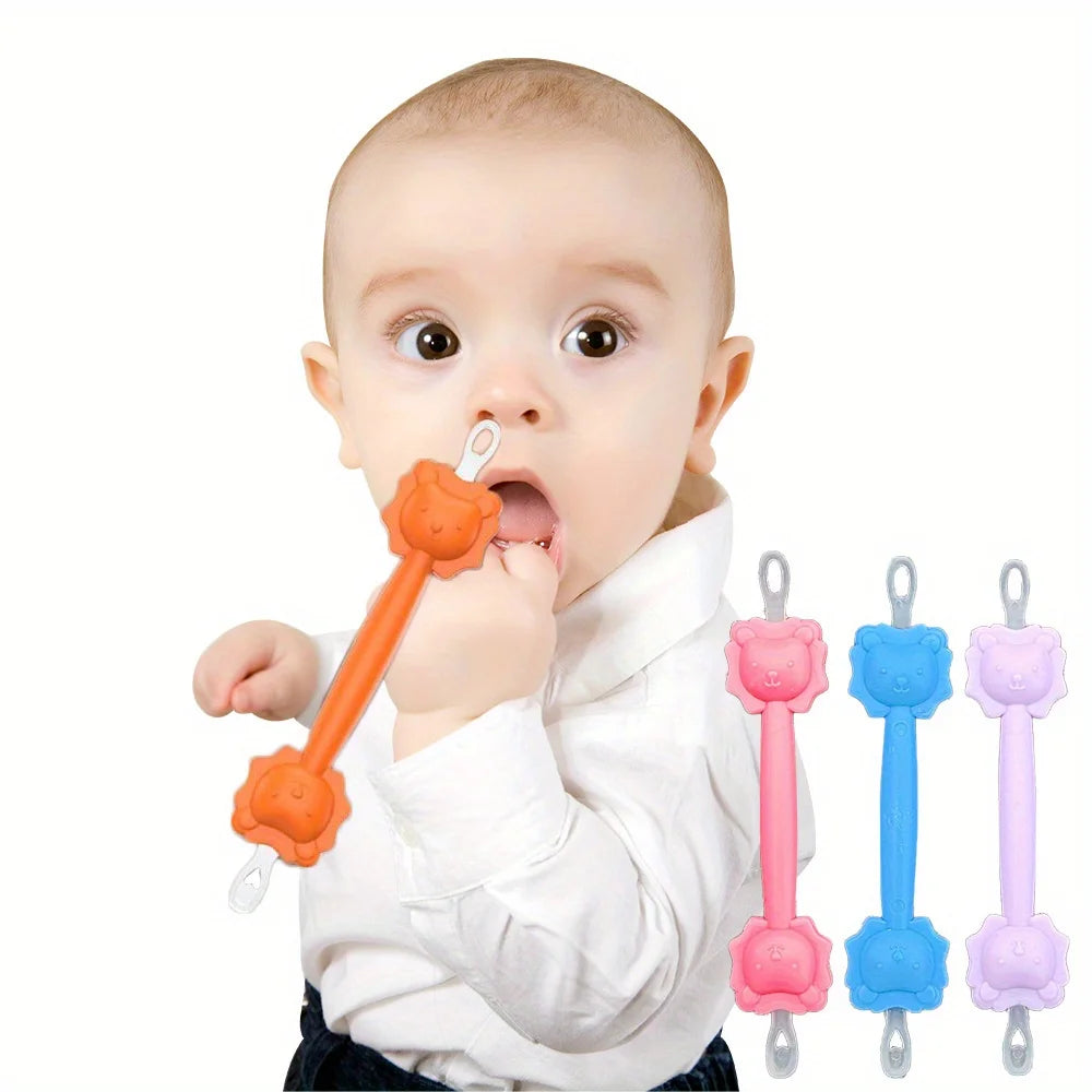 Cartoon Lion Baby Nose Cleaning Rod, Baby Ear Cleaning Tool, Nose Spoon, Earpick Nasal Cleaning, 2pcs 