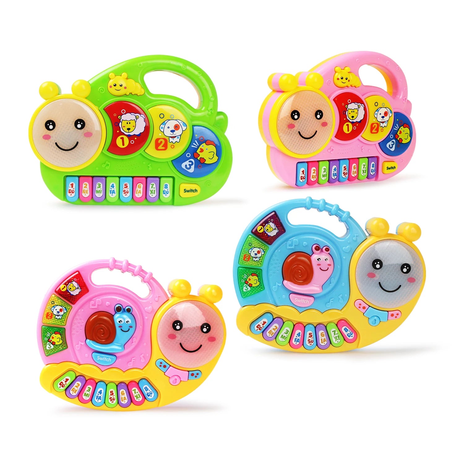 Cartoon Piano Keyboard Game for Kids Electronic Toy Multifunctional Animal Sound Flashing Light Baby Instrument Educational Toys Gift 