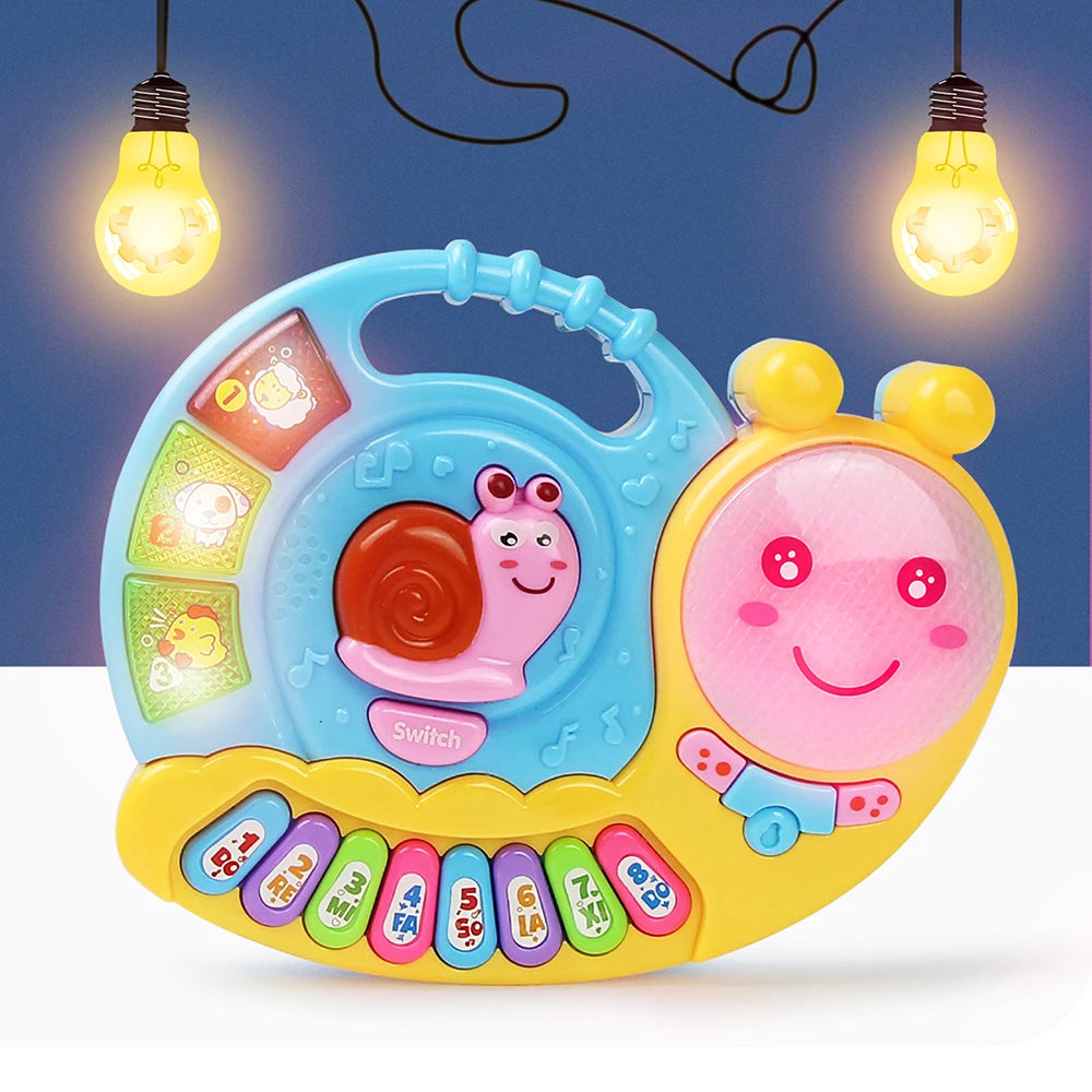 Cartoon Piano Keyboard Game for Kids Electronic Toy Multifunctional Animal Sound Flashing Light Baby Instrument Educational Toys Gift 