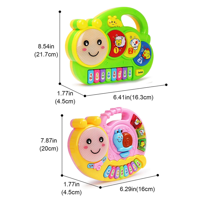 Cartoon Piano Keyboard Game for Kids Electronic Toy Multifunctional Animal Sound Flashing Light Baby Instrument Educational Toys Gift 