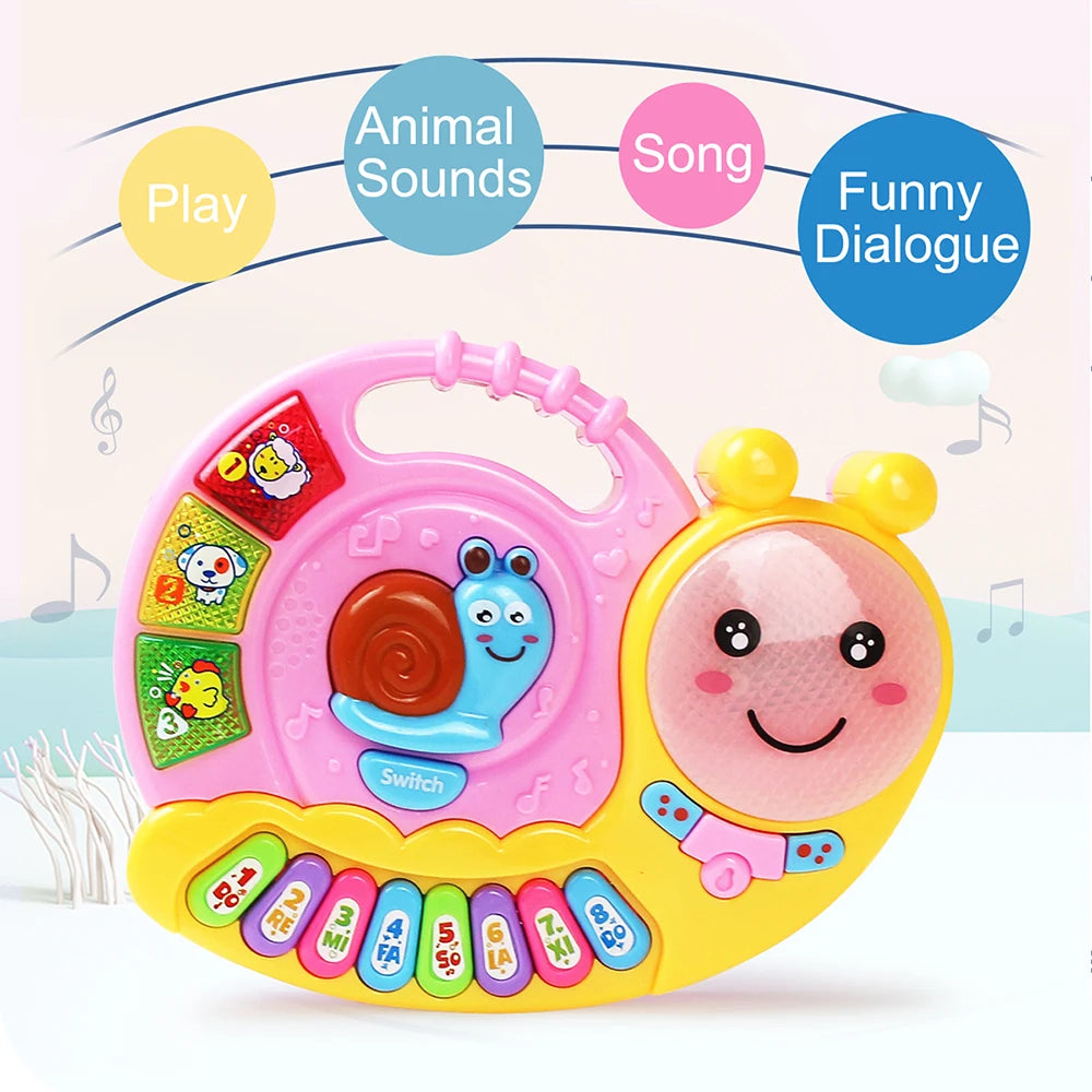 Cartoon Piano Keyboard Game for Kids Electronic Toy Multifunctional Animal Sound Flashing Light Baby Instrument Educational Toys Gift 