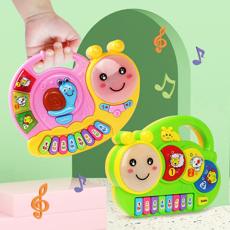 Cartoon Piano Keyboard Game for Kids Electronic Toy Multifunctional Animal Sound Flashing Light Baby Instrument Educational Toys Gift 