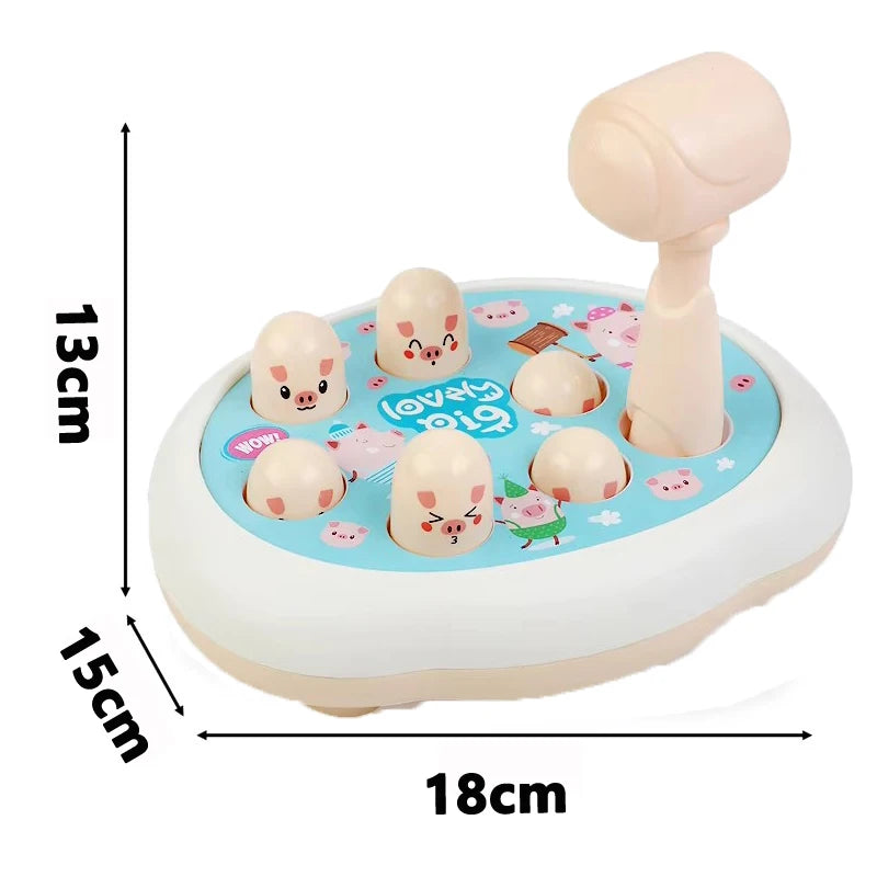 Cartoon Whac-A-Mole Montessori Baby Toy, Toddler Educational Birthday Gift, Animal Theme, Knocking Game for Boy, Parent Child Board Game 