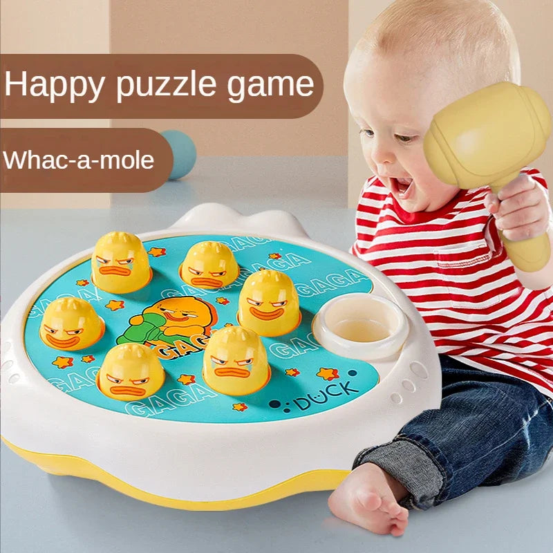 Cartoon Whac-A-Mole Montessori Baby Toy, Toddler Educational Birthday Gift, Animal Theme, Knocking Game for Boy, Parent Child Board Game 