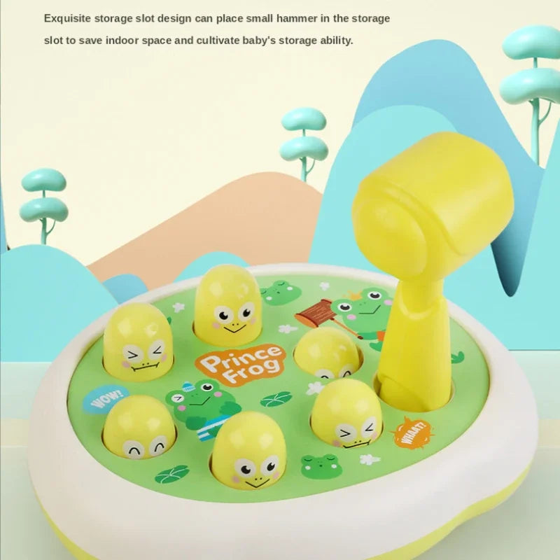 Cartoon Whac-A-Mole Montessori Baby Toy, Toddler Educational Birthday Gift, Animal Theme, Knocking Game for Boy, Parent Child Board Game 