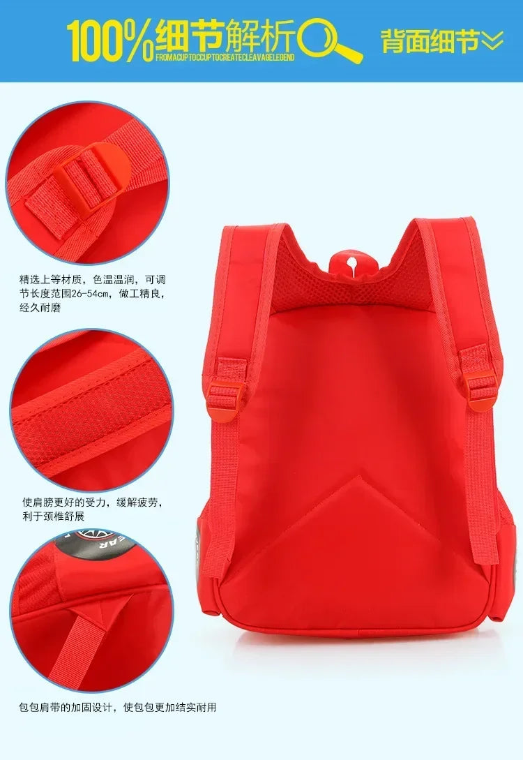 Cartoon carro saco de viagem para crianças, jardim de infância, mochila para meninos 3D saco impermeável, 2-5 anos de idade, quente
