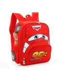 Cartoon carro saco de viagem para crianças, jardim de infância, mochila para meninos 3D saco impermeável, 2-5 anos de idade, quente